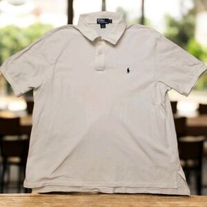Polo Ralph Lauren Shirt Men's 3XB BIG White Short Sleeve Polo Preppy